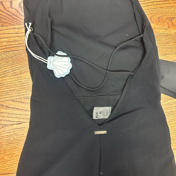 NWT POPFLEX Active Reef Romper Women's One Piece Swimsuit BLACK Size M - Picture 12 of 12